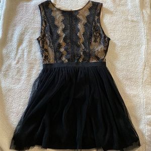 Black and nude cocktail dress, small, excellent condition